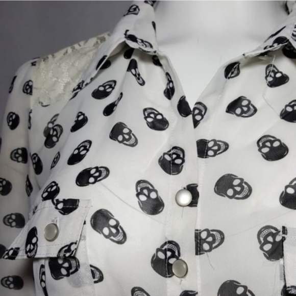 Vintage Bongo skull crop top Size M - Picture 2 of 12